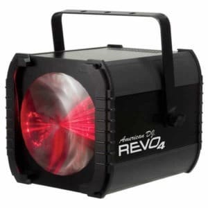 Black and grey retro disco party light with red beam